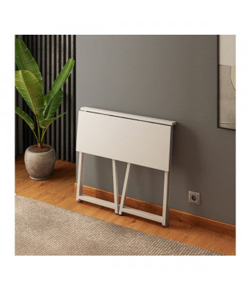 A desk that folds away in a matter of moments