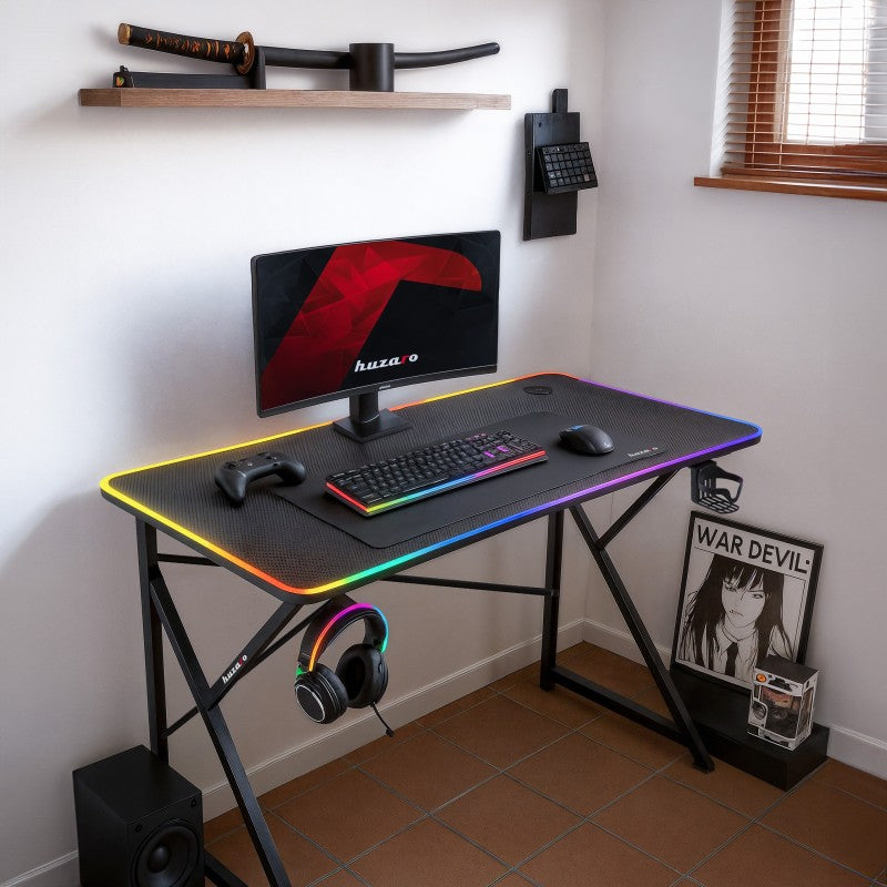 Biurko gamingowe Hero 1.7 RGB Black 120 cm