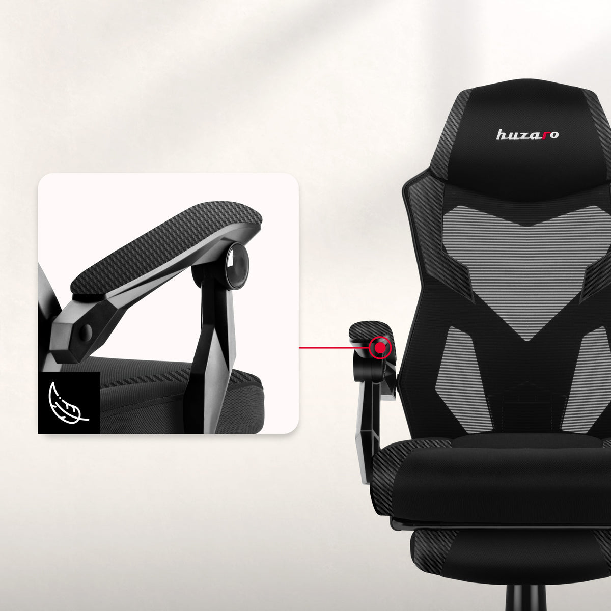 Ergonomic, soft armrests