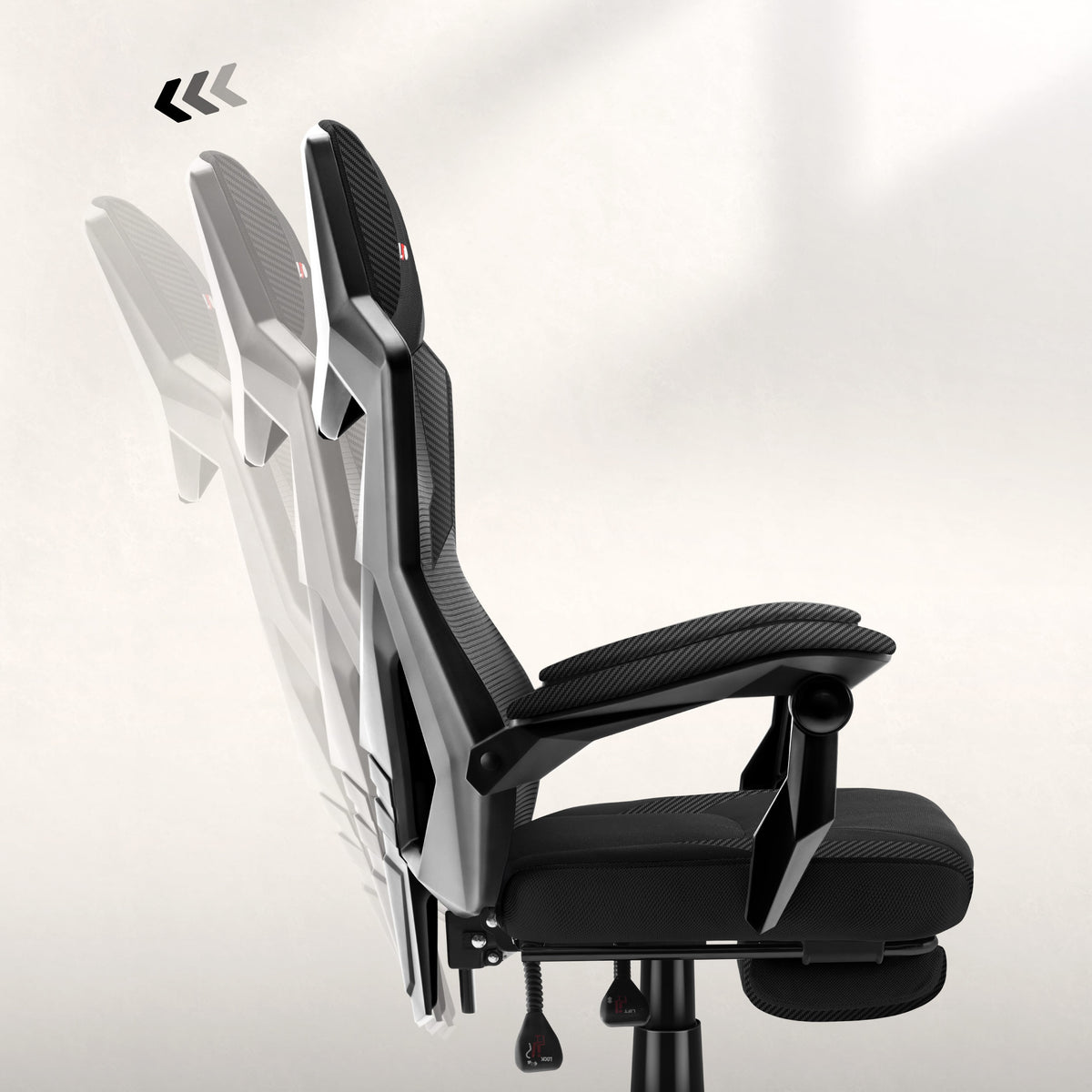 FlexiBack – tilt angle adjustment up to 135°