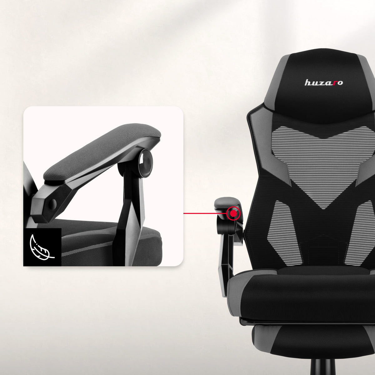 Ergonomic, soft armrests