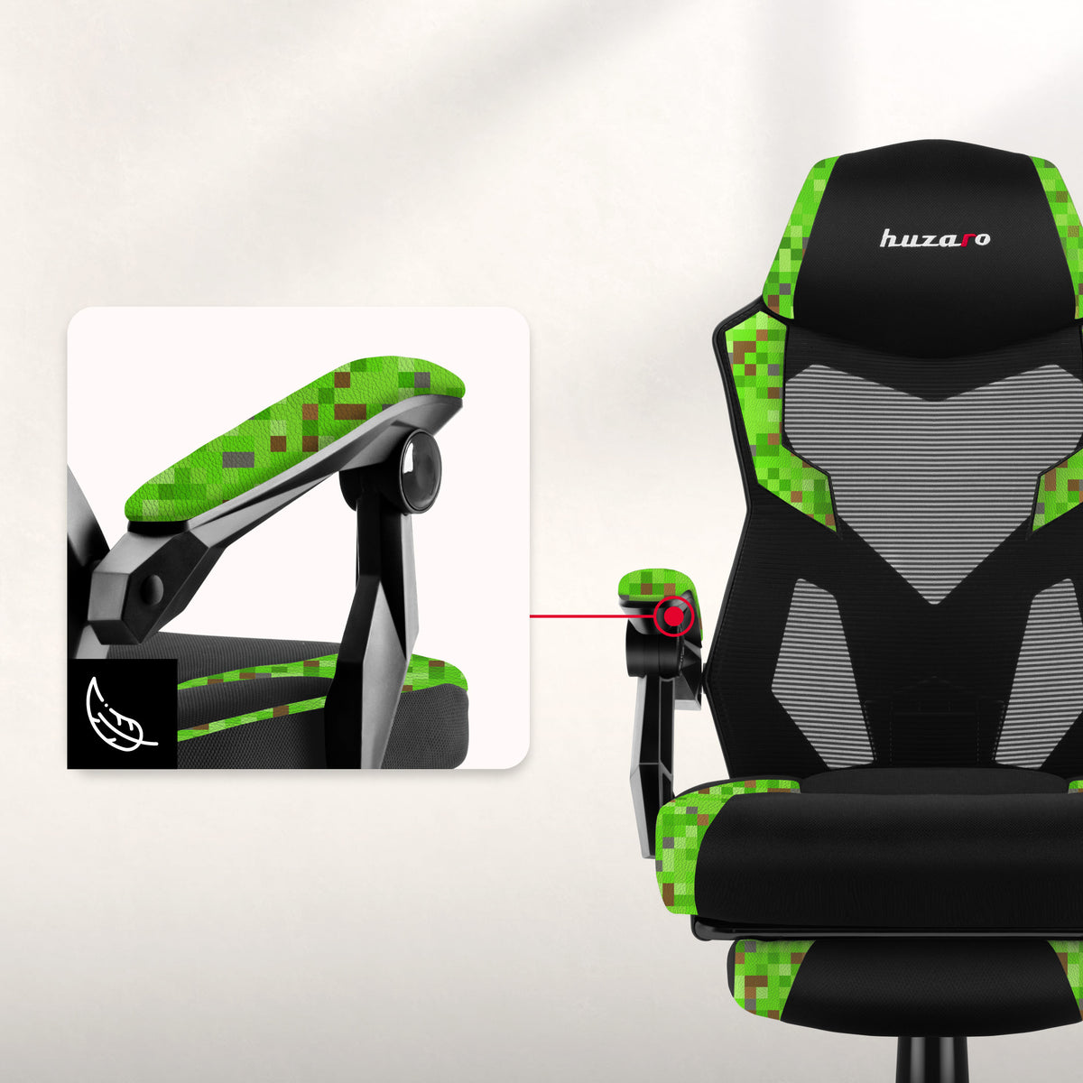 Ergonomic, soft armrests