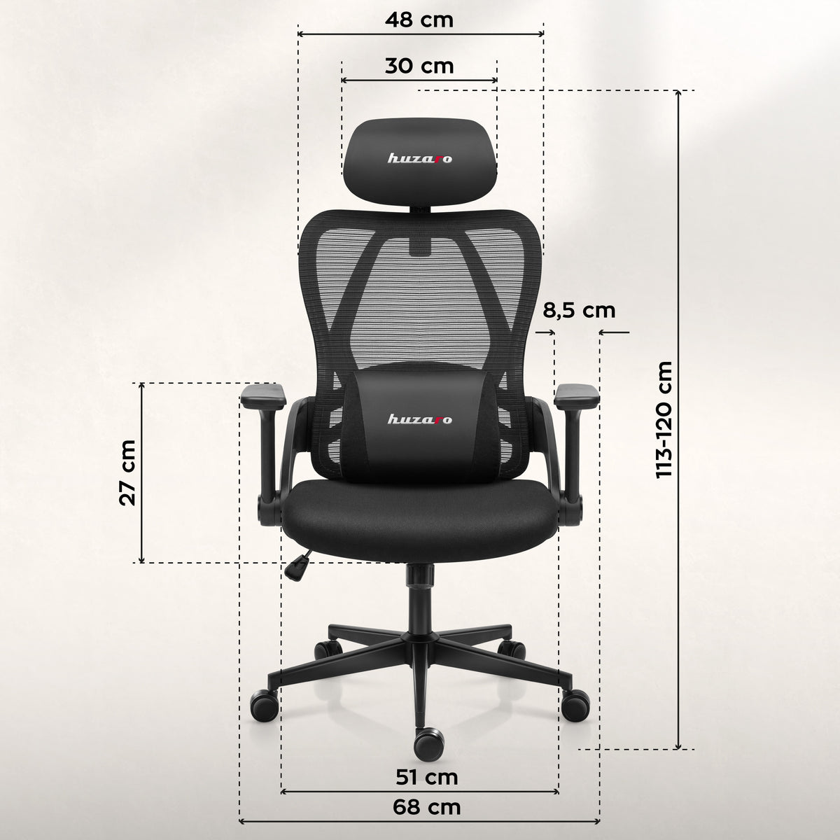Huzaro Combat 2.7 Black gaming chair
