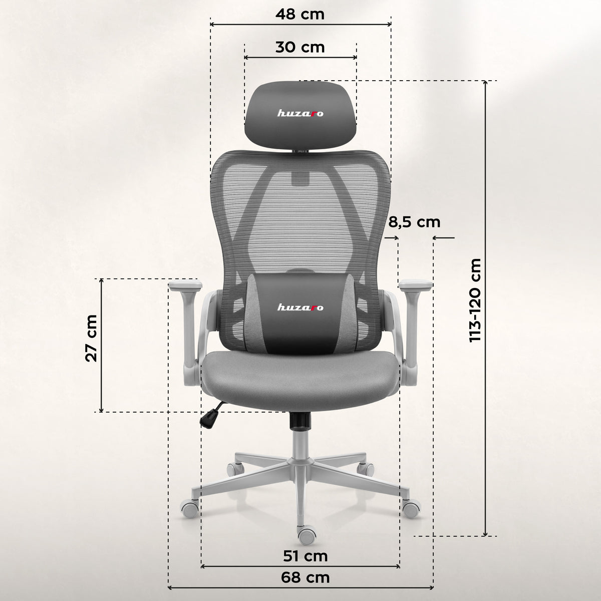 Huzaro Combat 2.7 Grey gaming chair