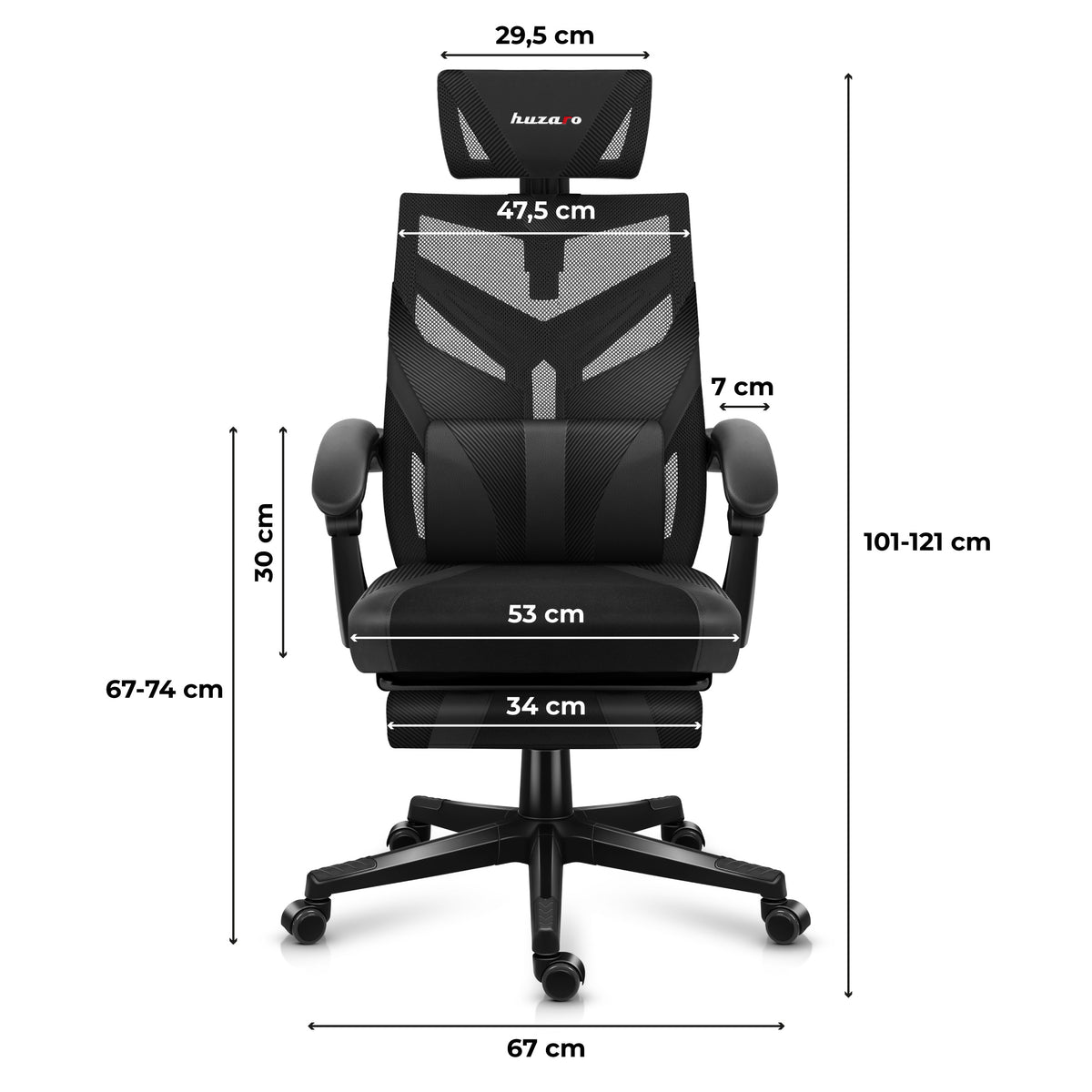 HUZARO COMBAT 5.0 Black gaming chair