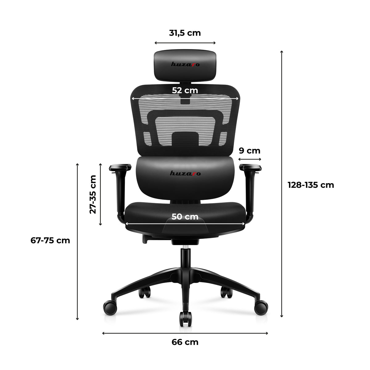Huzaro Combat 7.0 Black gaming chair