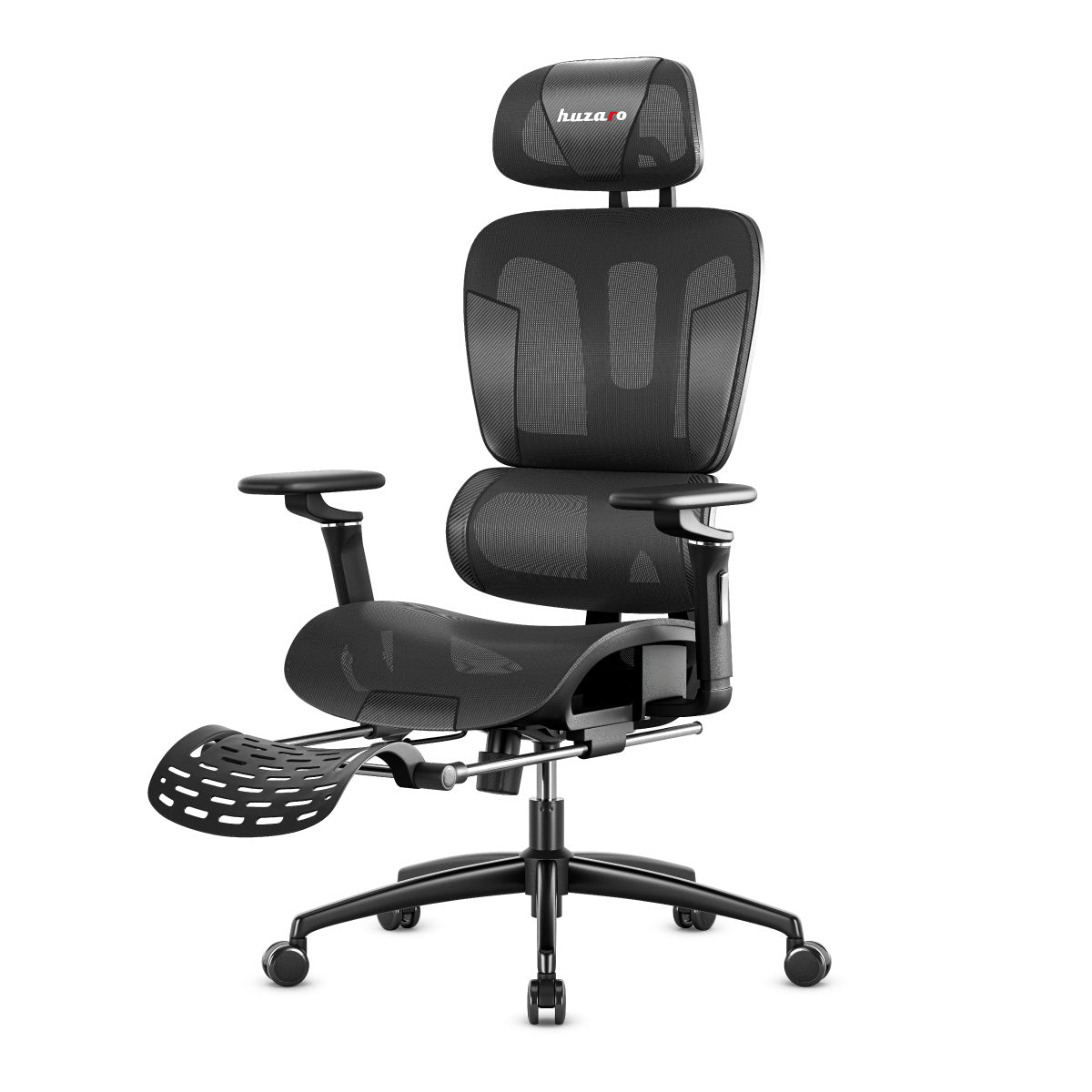 HUZARO COMBAT 7.9 Black gaming chair with footrest