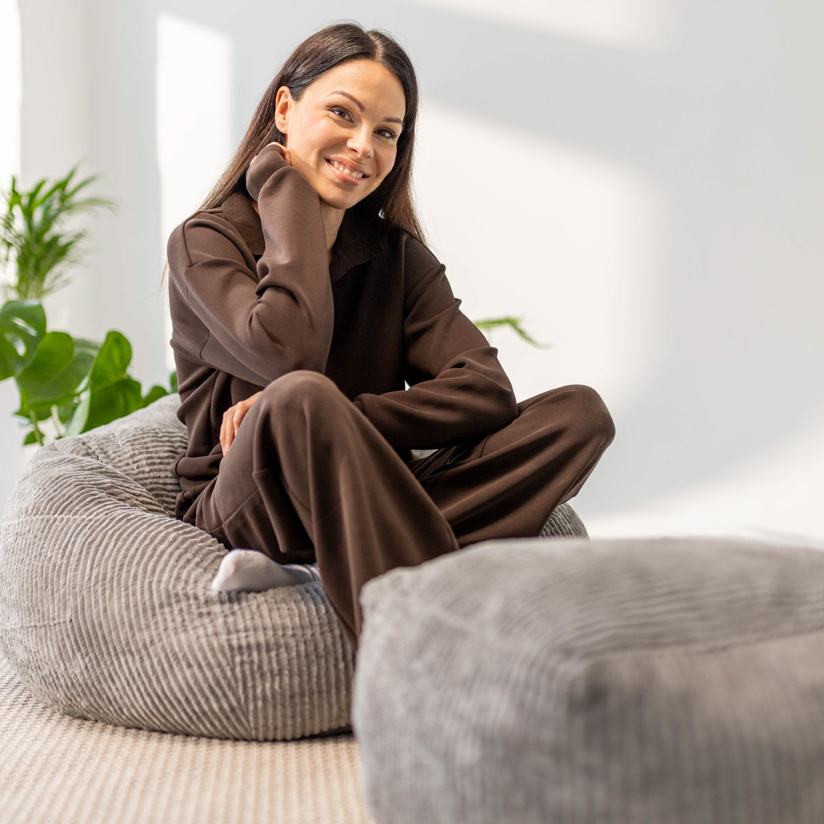 A pouffe with a footrest – your place to relax