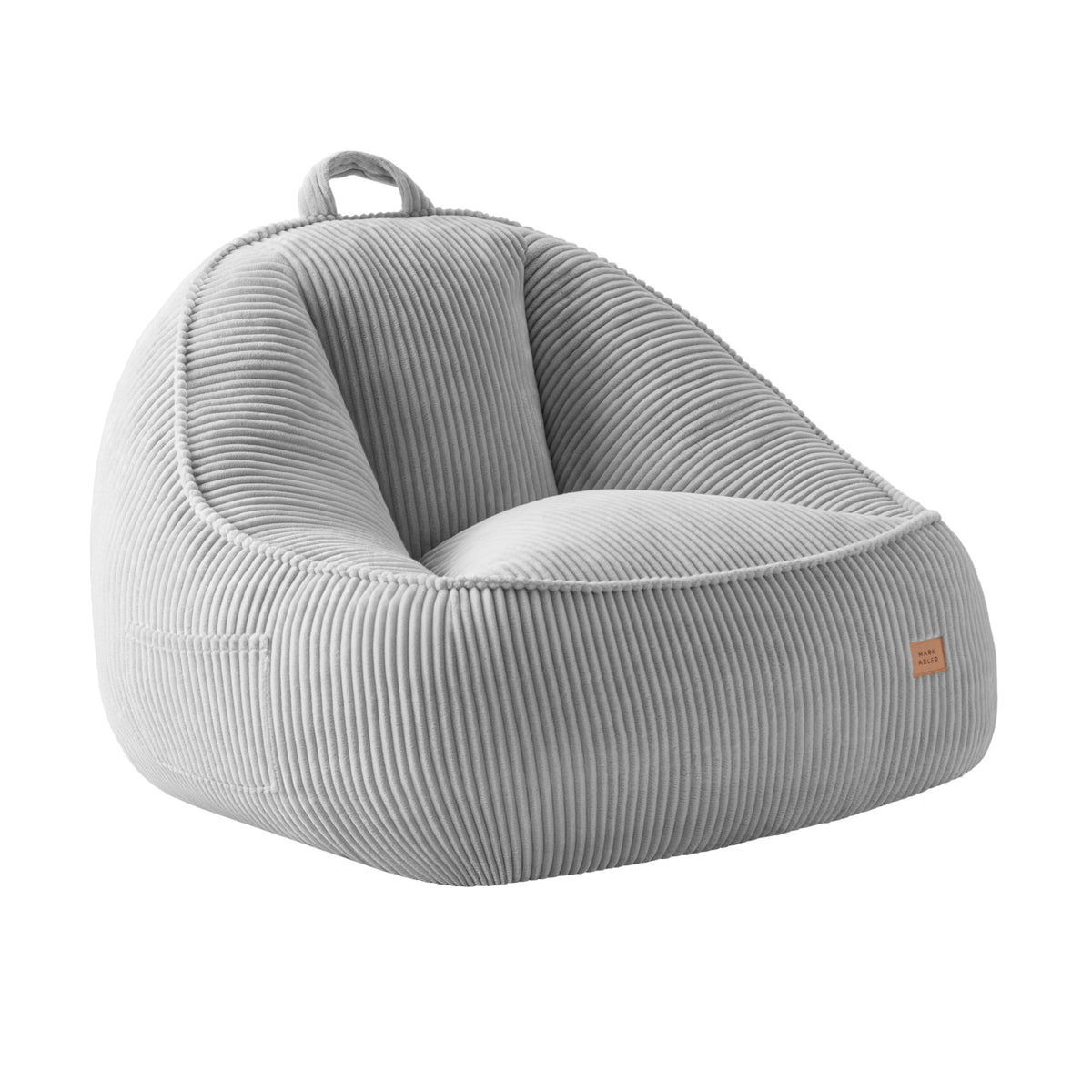 Mark Adler Comfy 4.0 Grey corduroy armchair with backrest