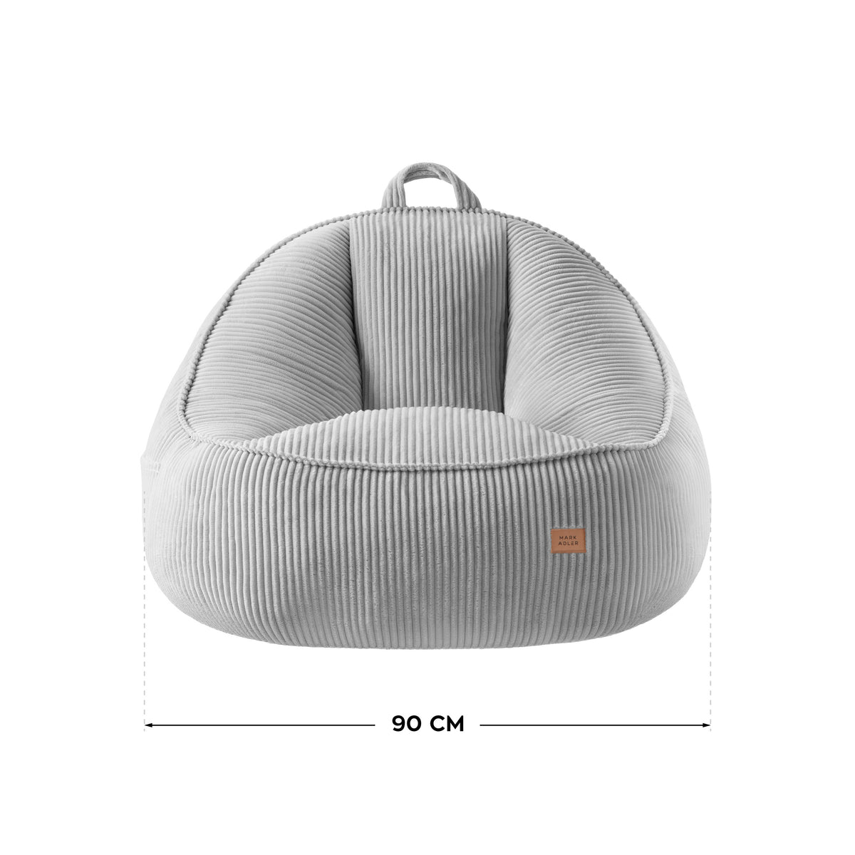 Mark Adler Comfy 4.0 Grey corduroy armchair with backrest