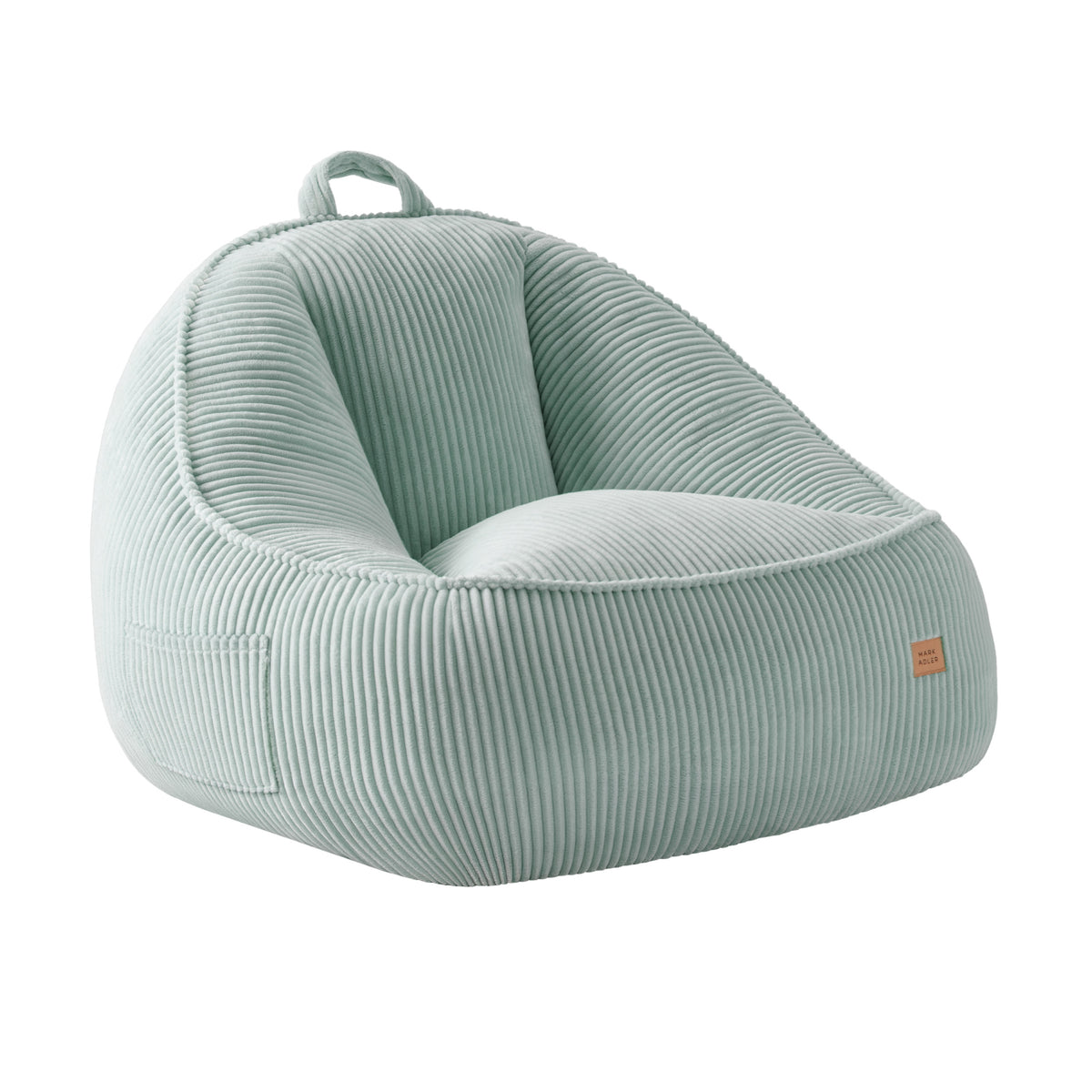Mark Adler Comfy 4.0 Sage corduroy pouffe armchair with backrest