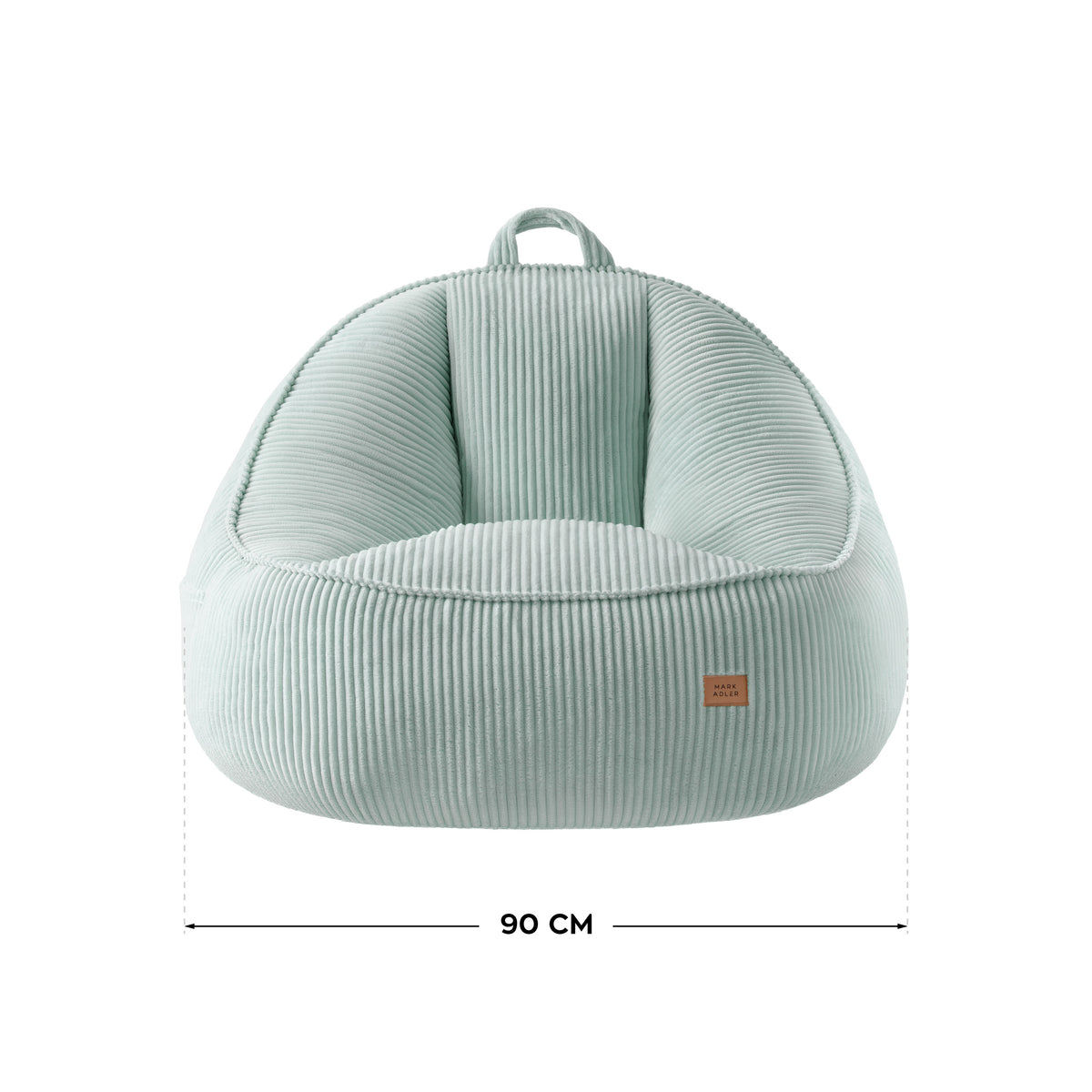 Mark Adler Comfy 4.0 Sage corduroy pouffe armchair with backrest