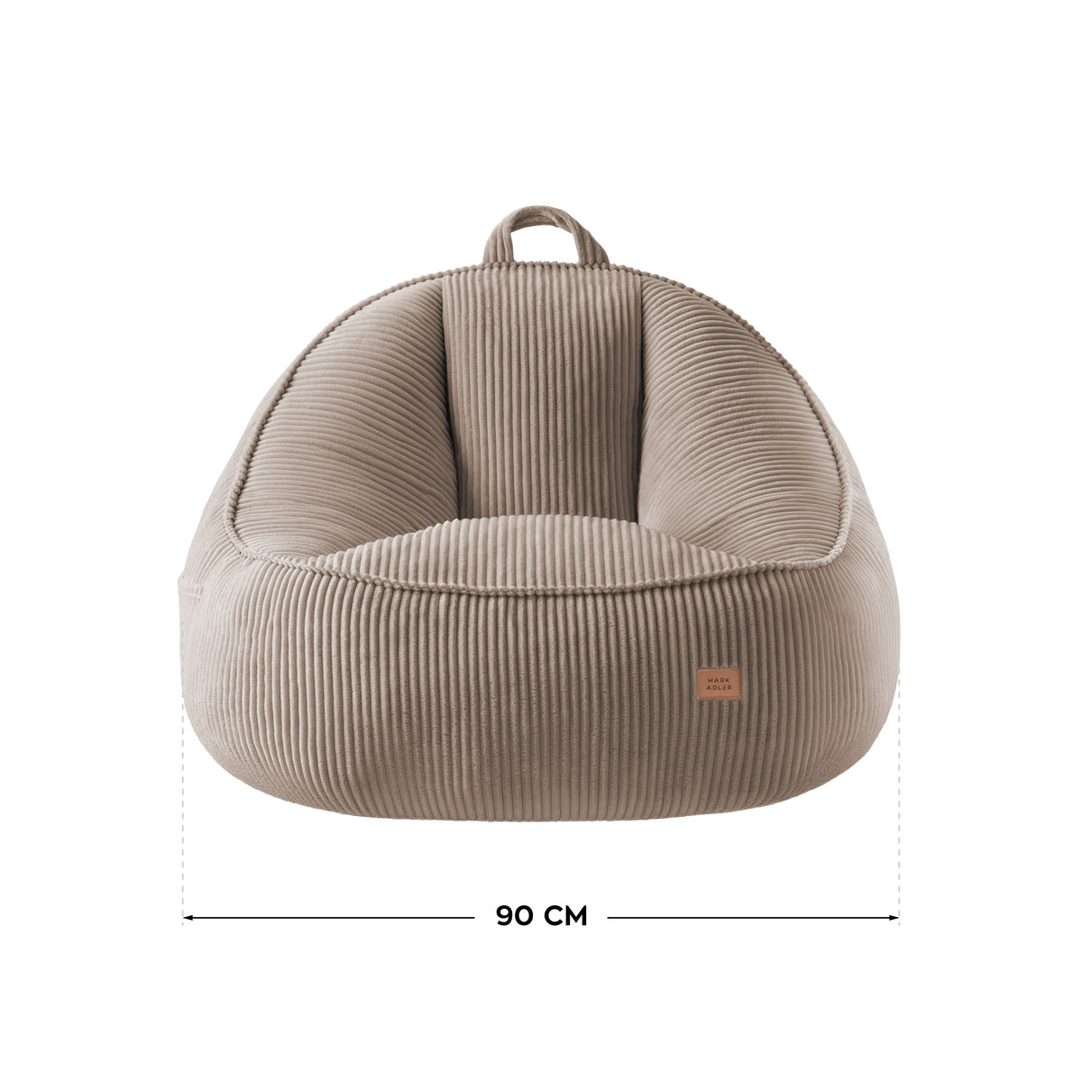 Mark Adler Comfy 4.0 Taupe corduroy armchair with backrest