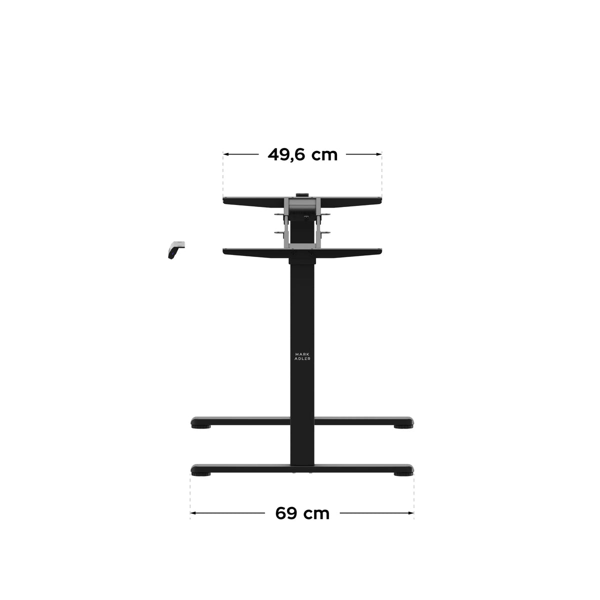 Mark Adler Xeno 4.5 Black dual-motor electric desk frame