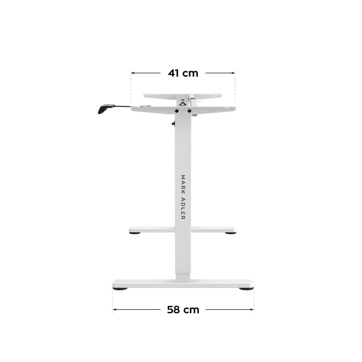 Mark Adler Xeno 2.1 White Electric Desk Frame