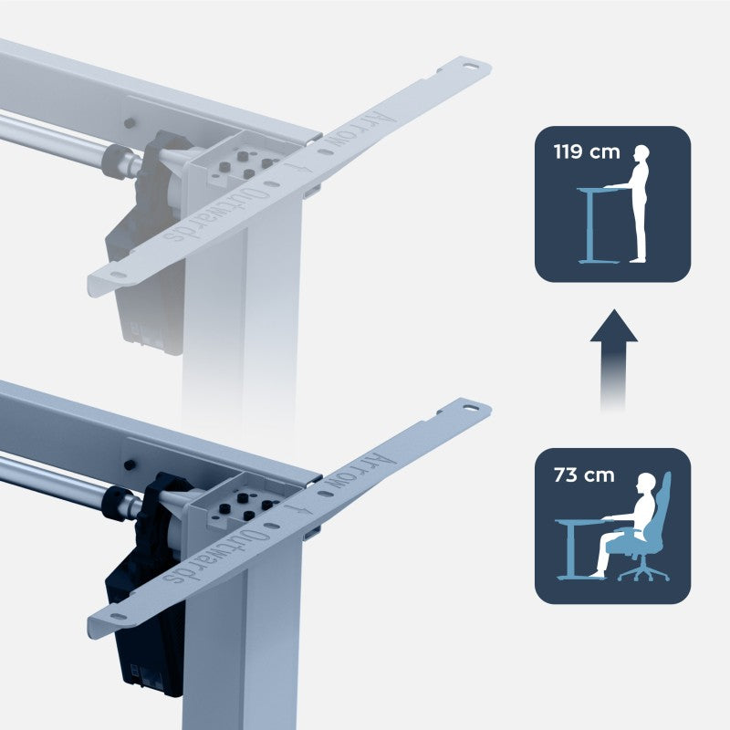 Mark Adler Xeno 2.1 White Electric Desk Frame