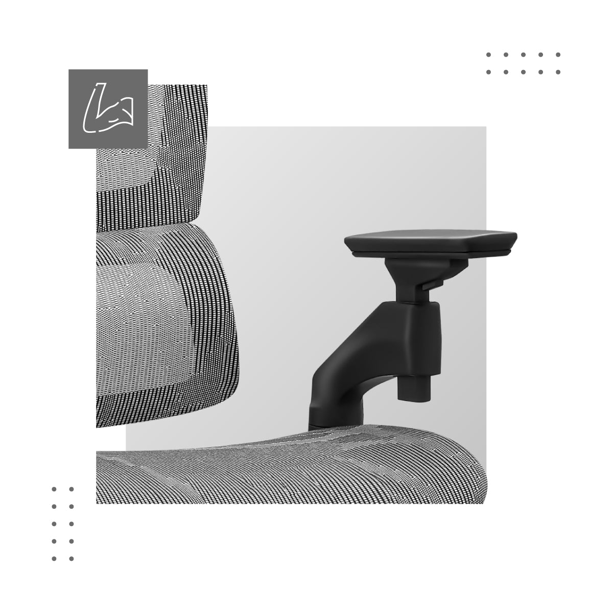 5D-adjustable armrests