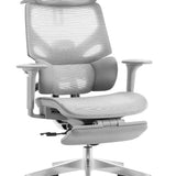 Mark Adler Expert 8.7 Grey Mesh ergonomic chair with footrest