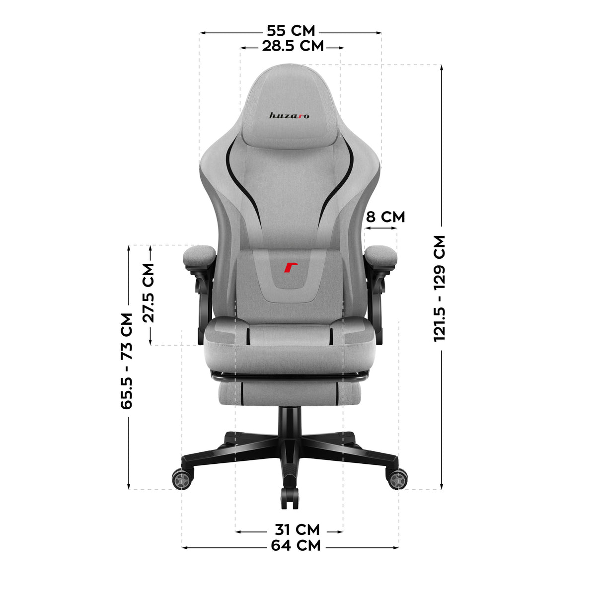 Huzaro Force 4.6 Grey gaming chair