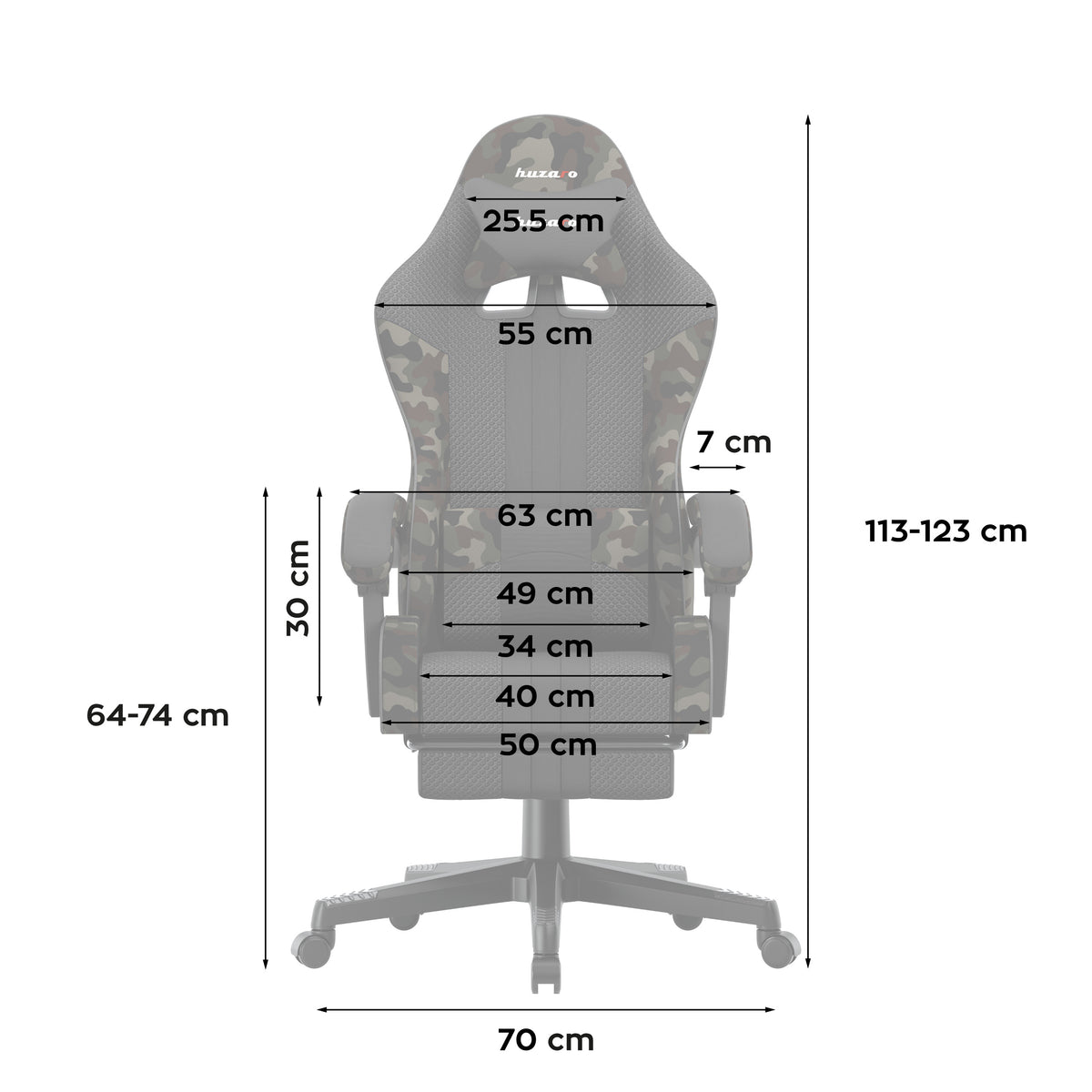 Huzaro Force 4.7 Camo Mesh gaming chair