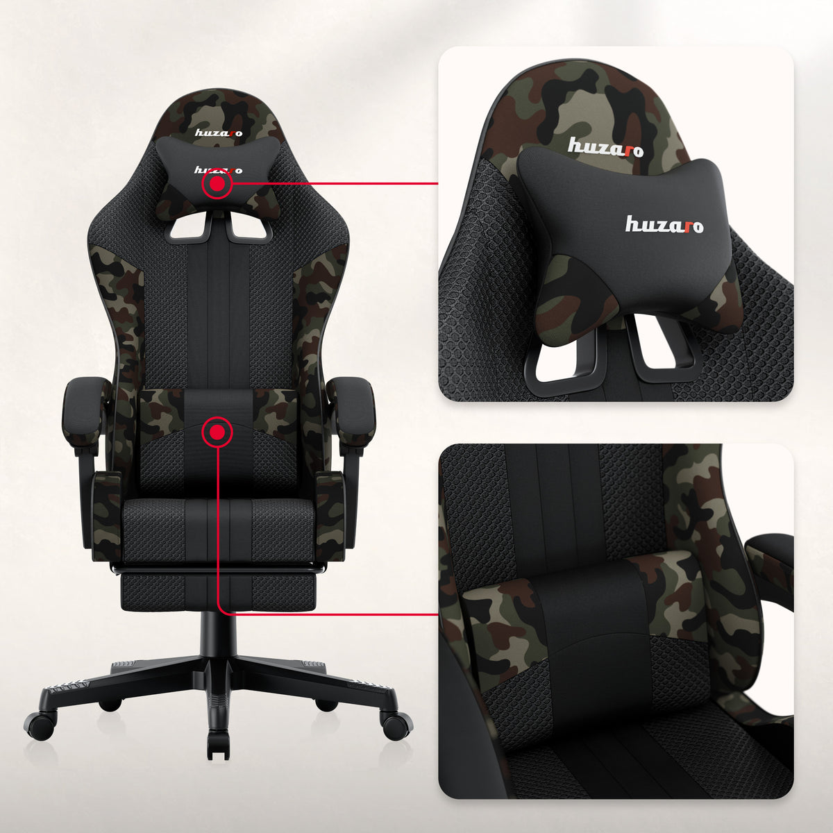 Huzaro Force 4.7 Camo Mesh gaming chair