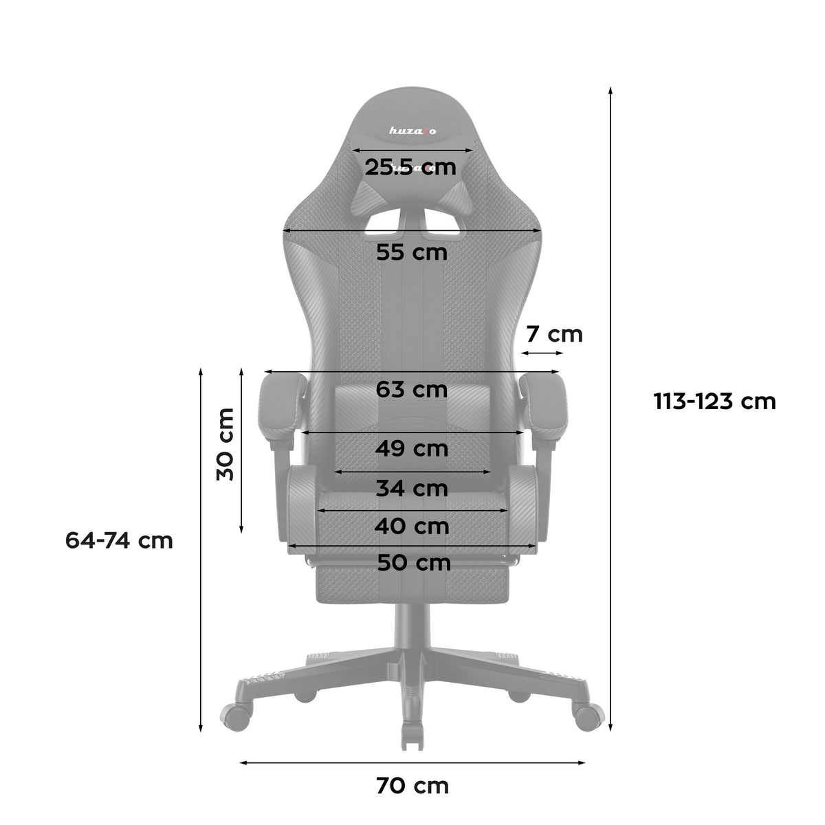HUZARO Force 4.7 Carbon Mesh gaming chair