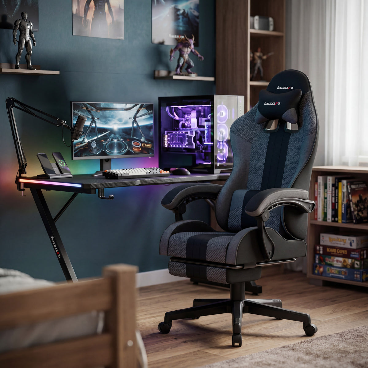 Huzaro Force 4.7 Grey Mesh gaming chair