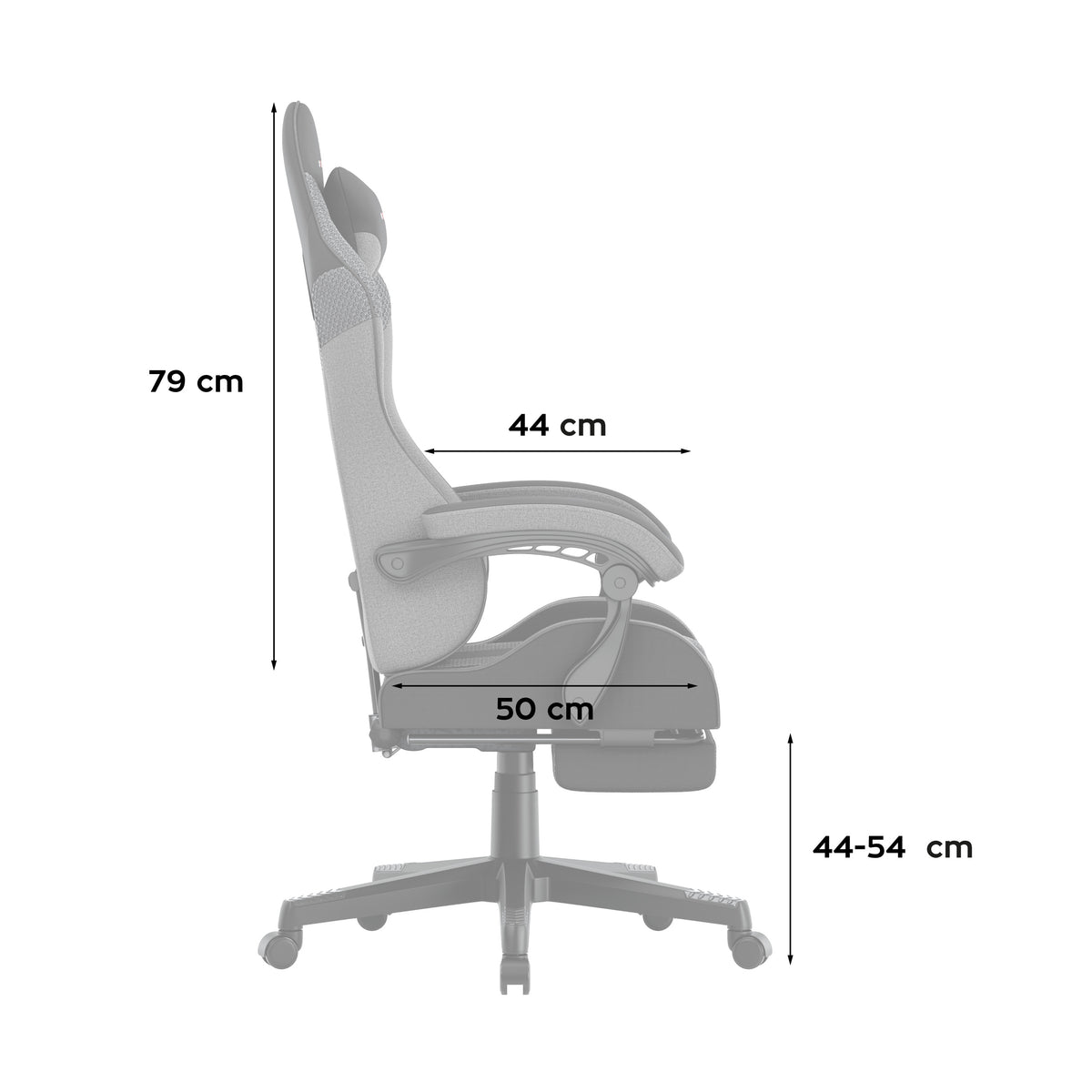 Huzaro Force 4.7 Grey Mesh gaming chair