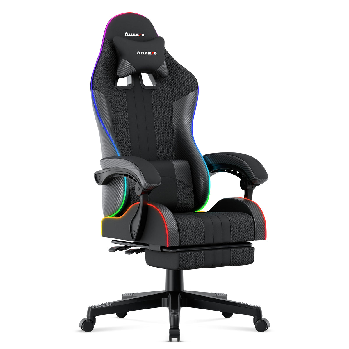 HUZARO Force 4.7 RGB Black Mesh Gaming Chair