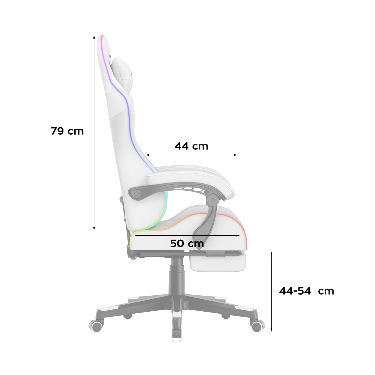 HUZARO Force 4.7 RGB White Gaming Chair