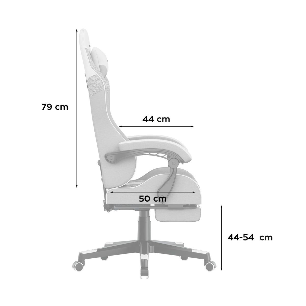 HUZARO Force 4.7 White Mesh gaming chair