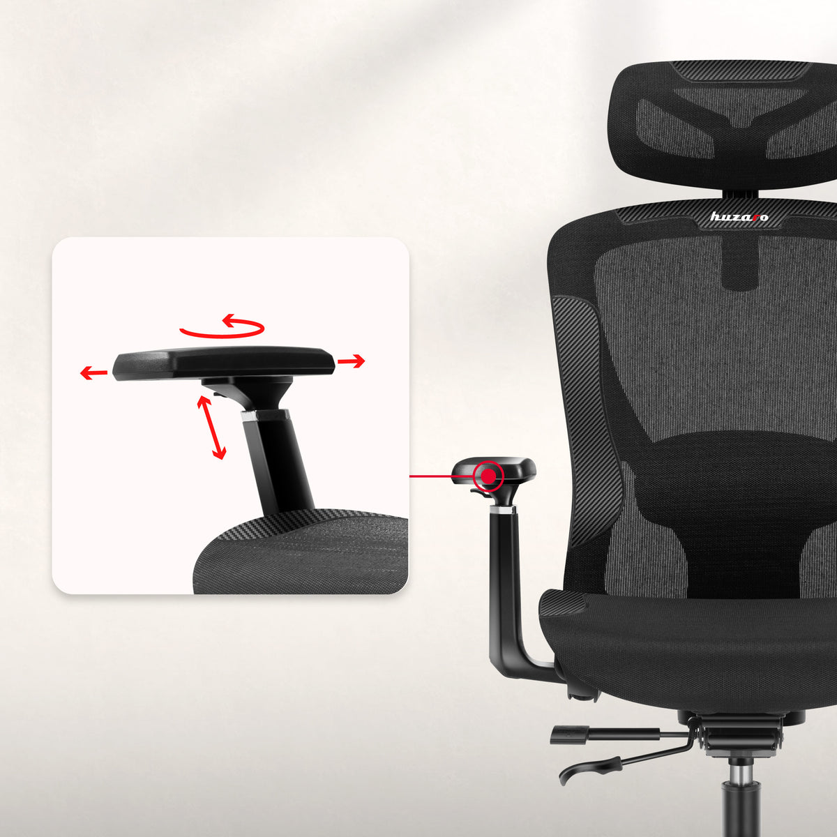 3D-adjustable armrests