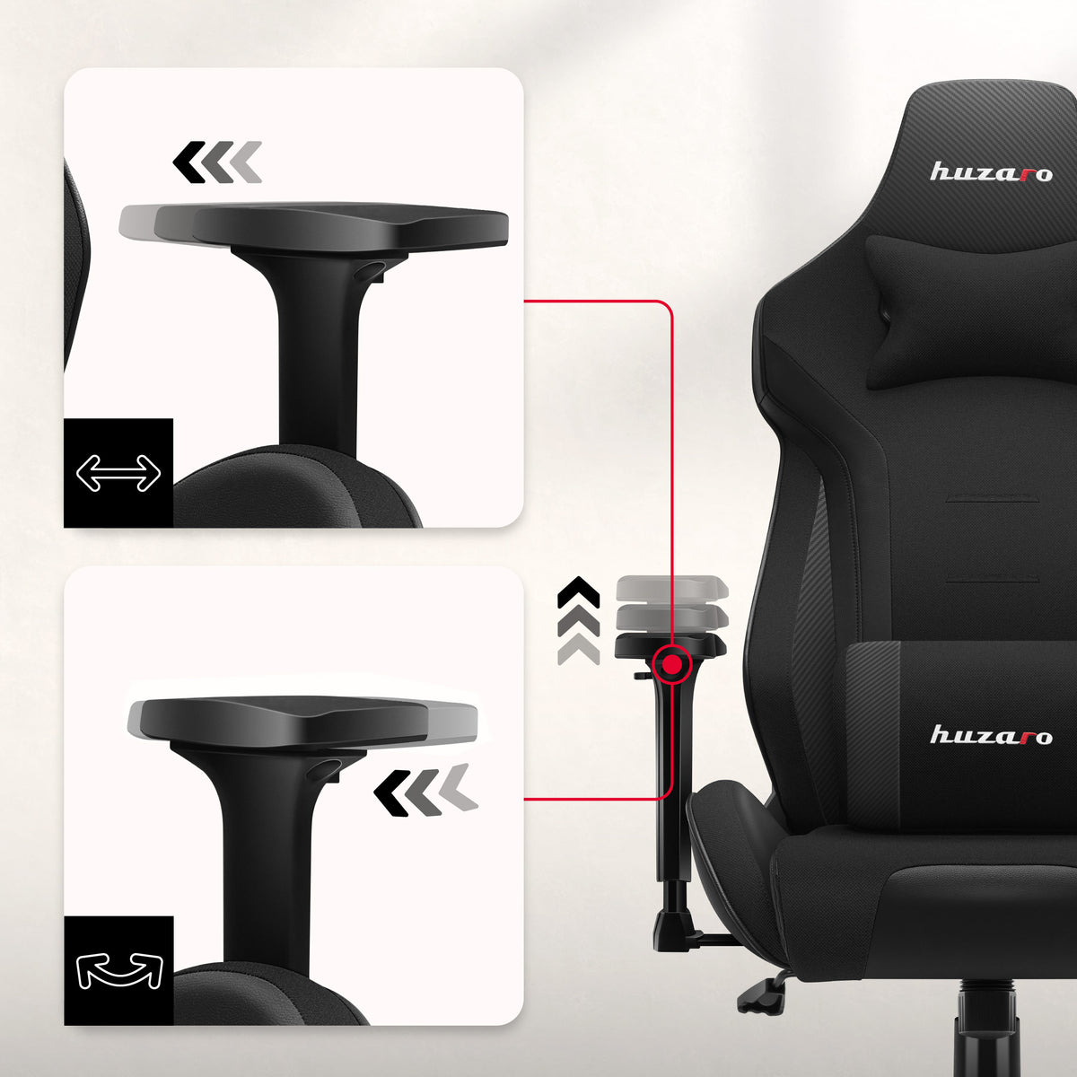 3D-adjustable armrests