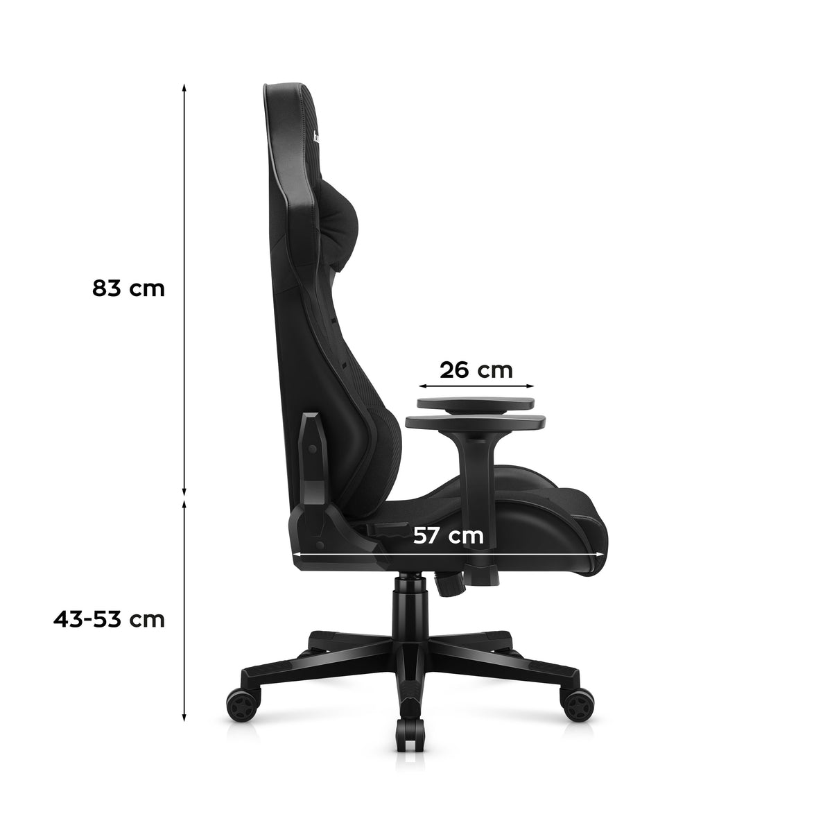 HUZARO FORCE 7.6 Black gaming chair