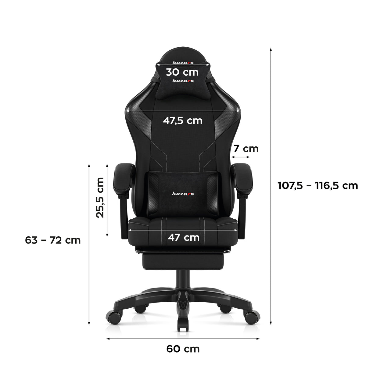 Huzaro Force 3.7 Carbon Black gaming chair