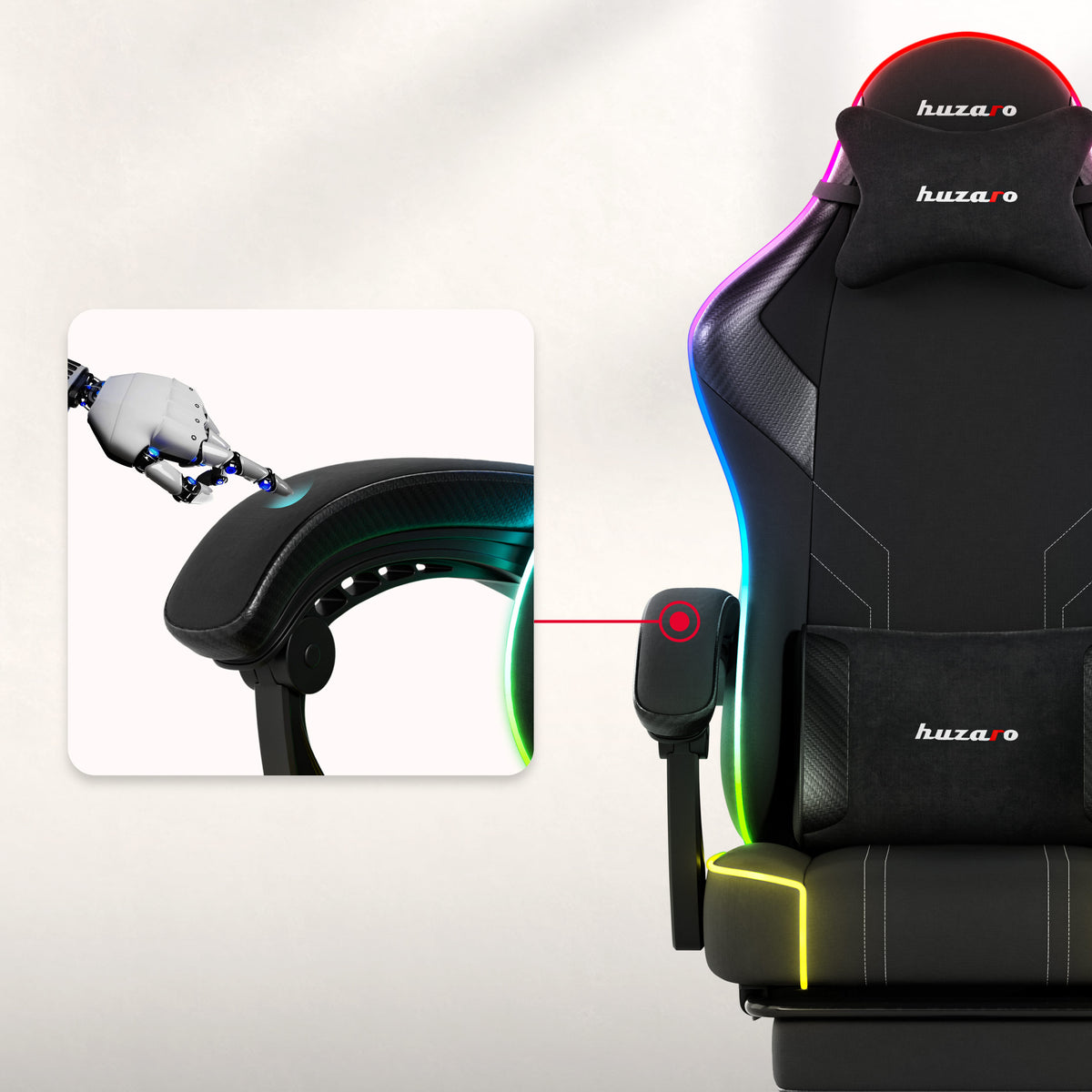 Huzaro Force 3.7 RGB Black gaming chair