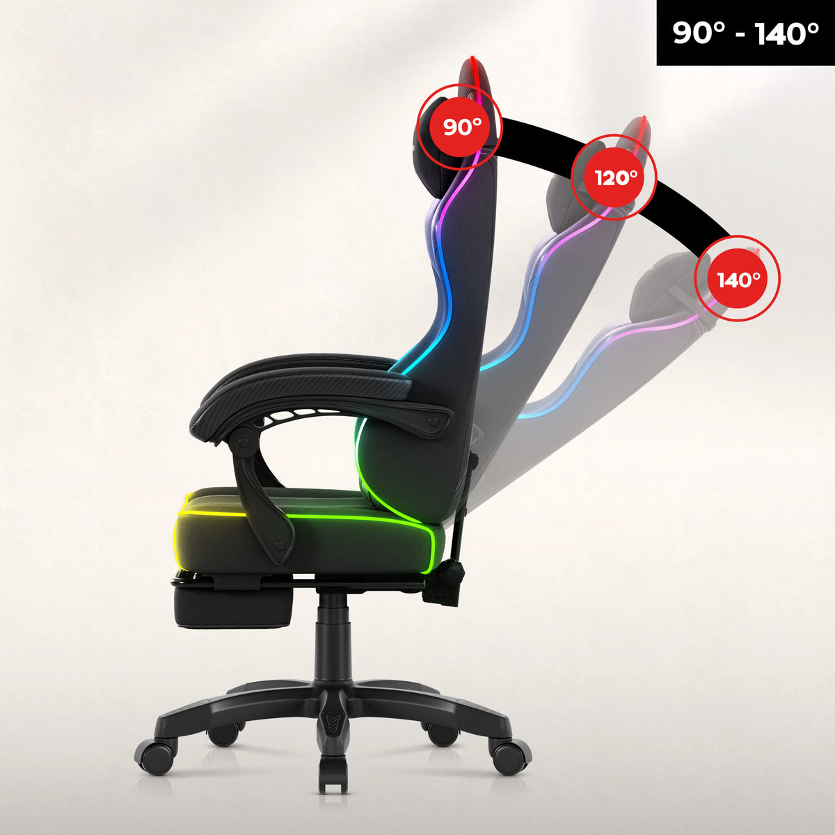 Huzaro Force 3.7 RGB Black gaming chair