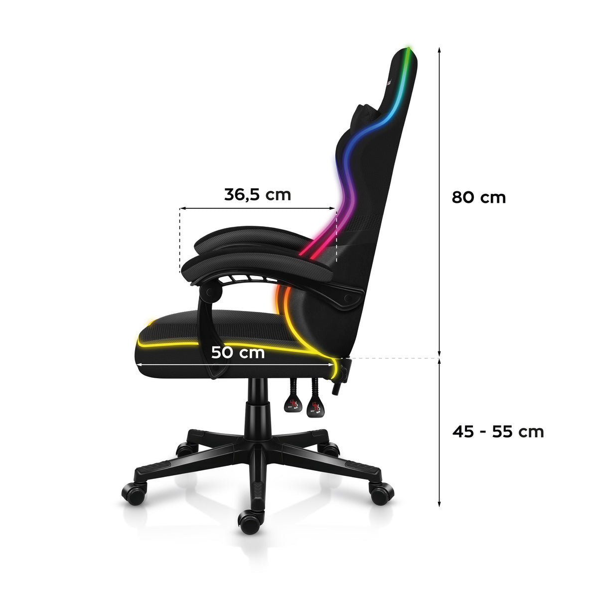 HUZARO FORCE 4.4 RGB Black gaming chair