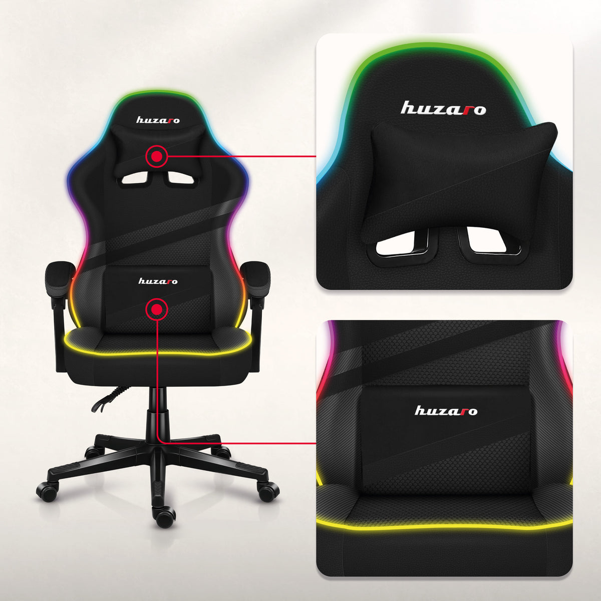 Removable headrest and lumbar support cushion