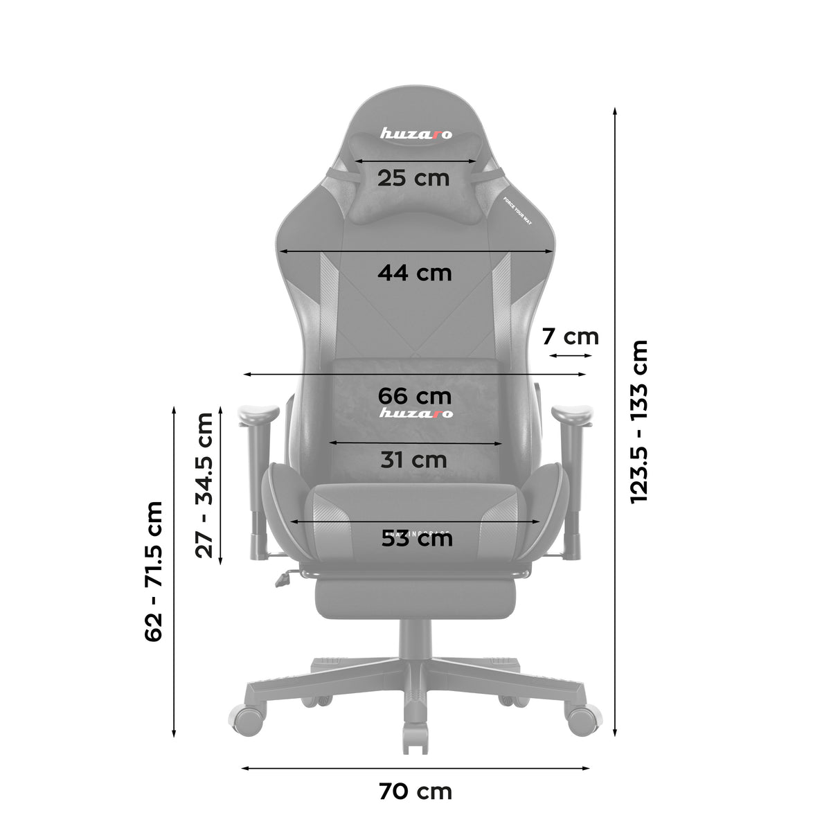 Huzaro Force 5.7 Black Carbon gaming chair