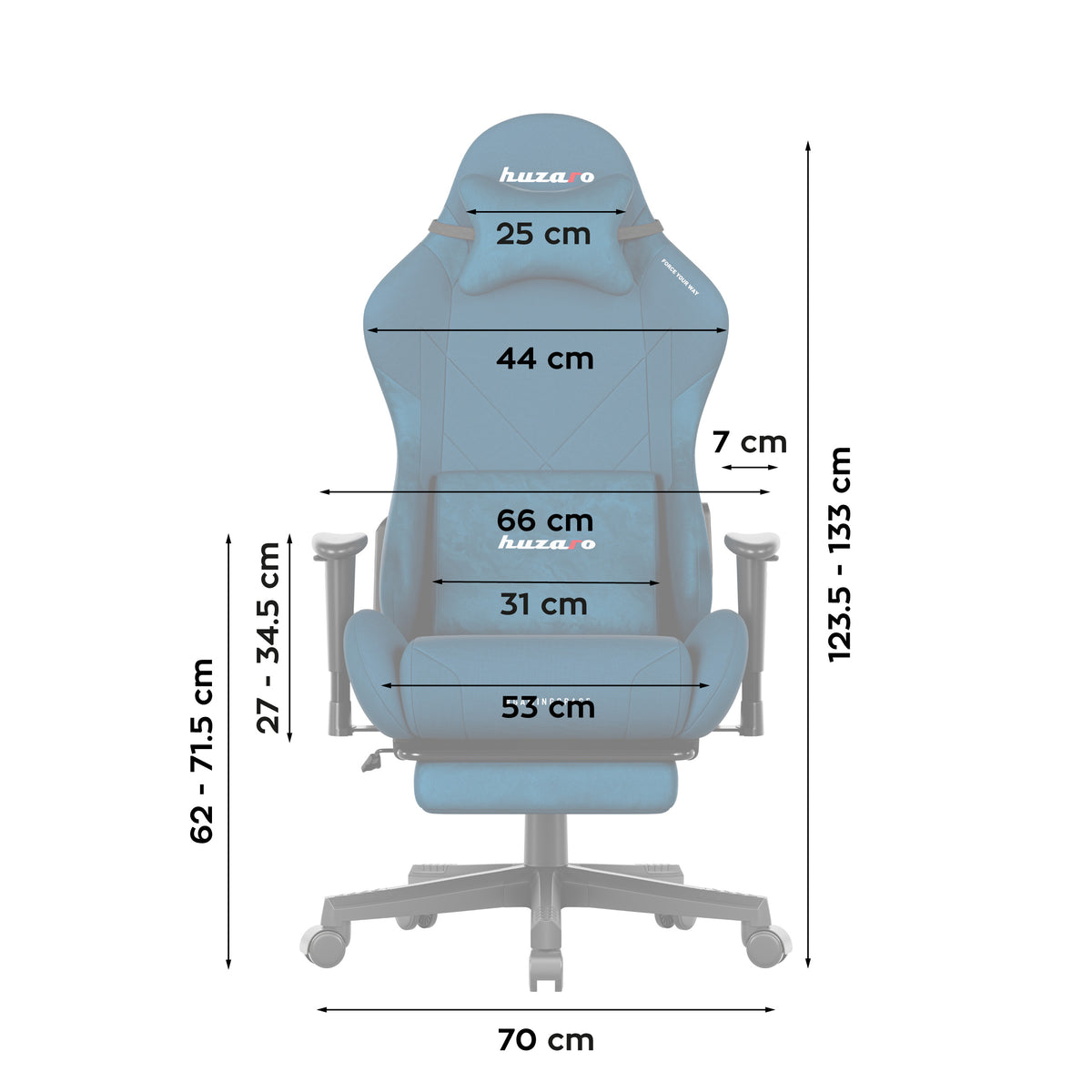 Huzaro Force 5.7 Blue gaming chair