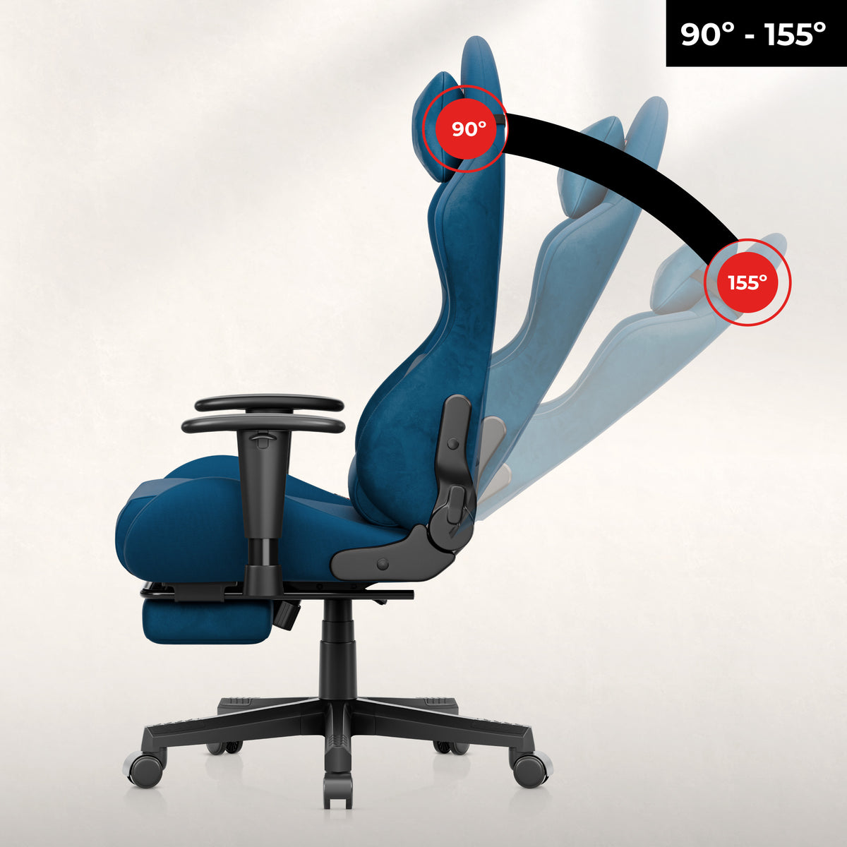 Gravity Duo function – backrest recline up to 155°