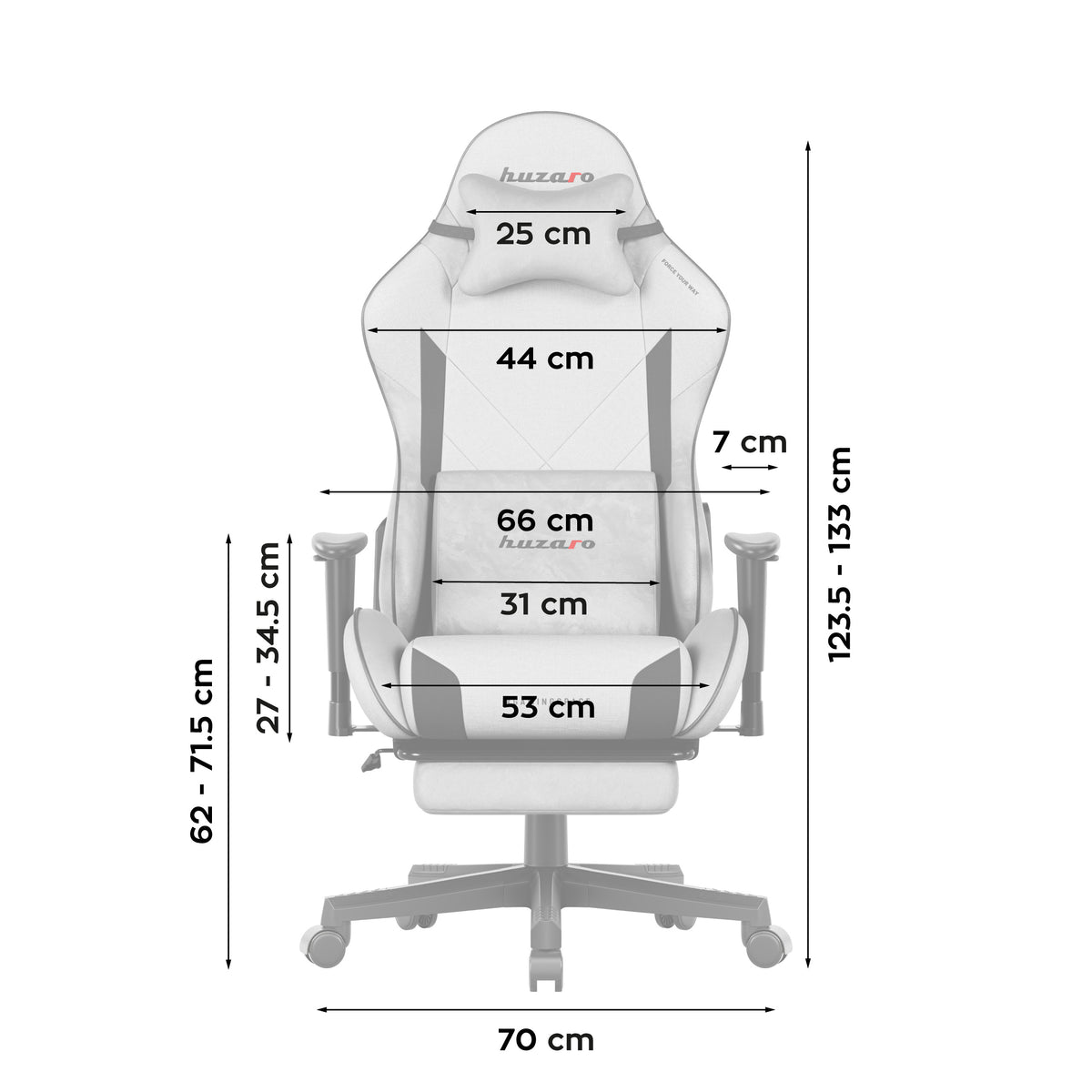 Huzaro Force 5.7 Grey gaming chair