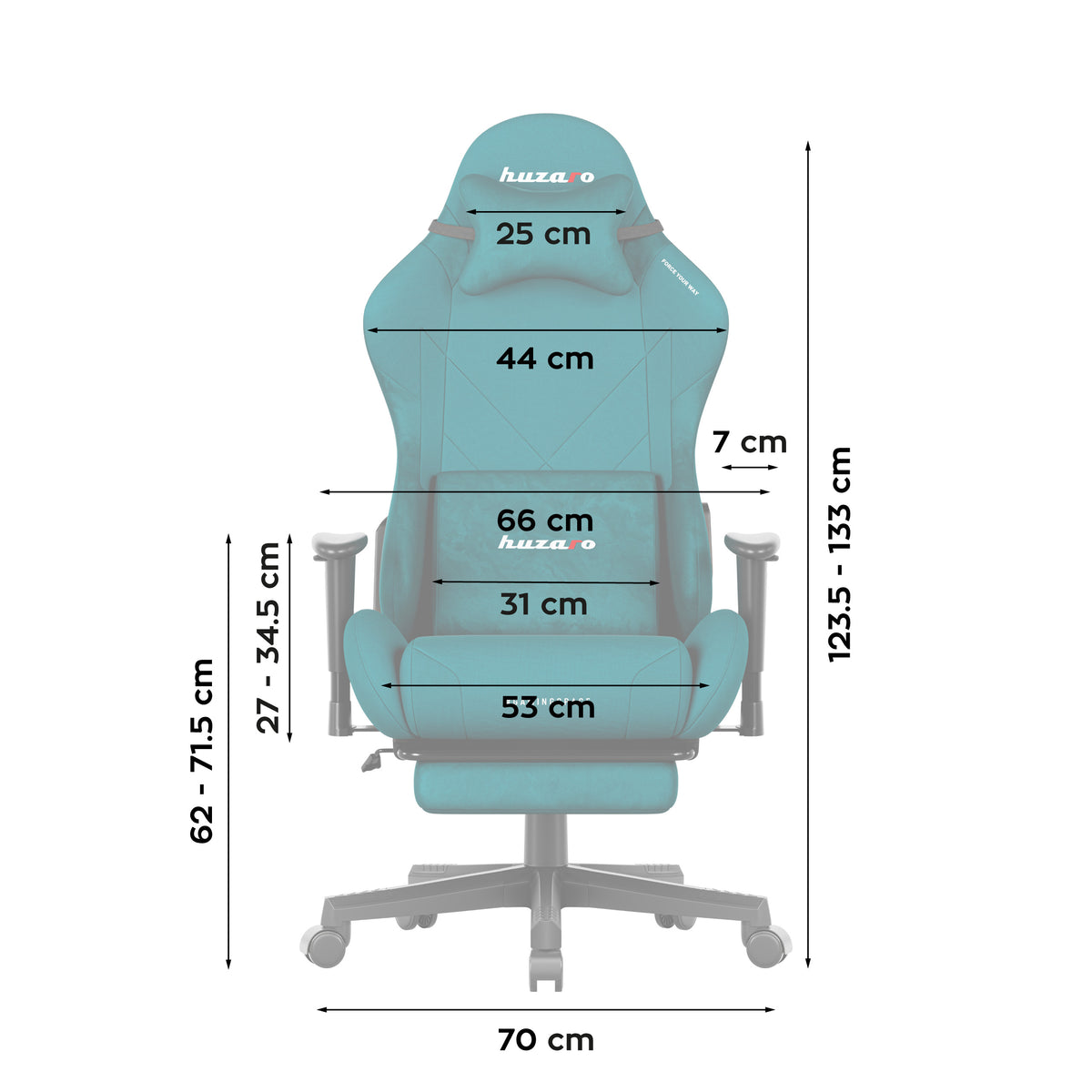 Huzaro Force 5.7 Teal gaming chair