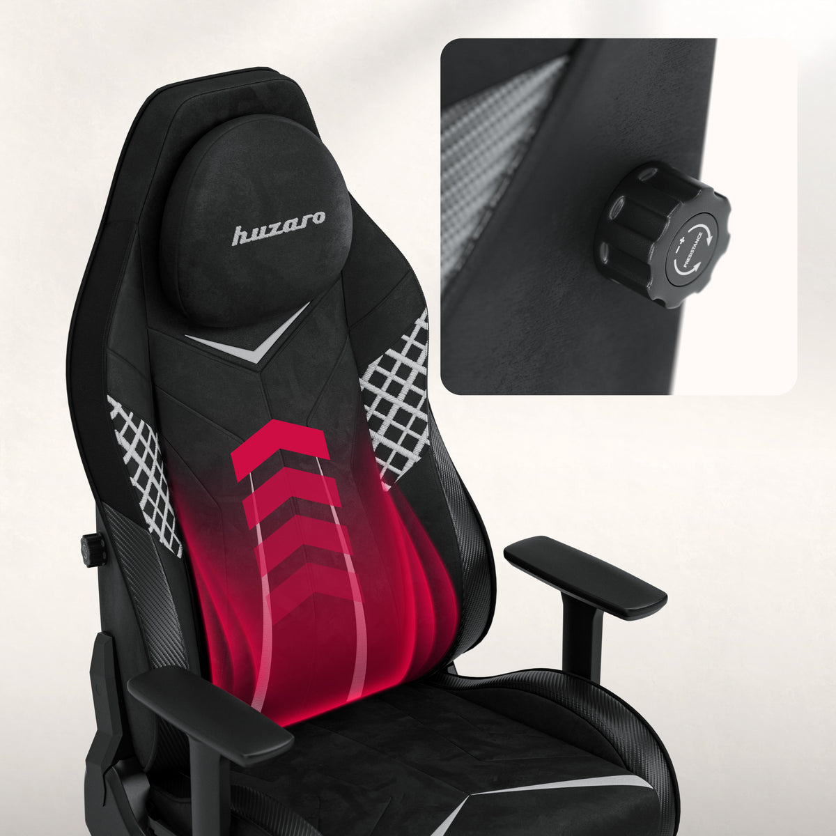 Huzaro Force 8.3 Carbon Black suede gaming chair