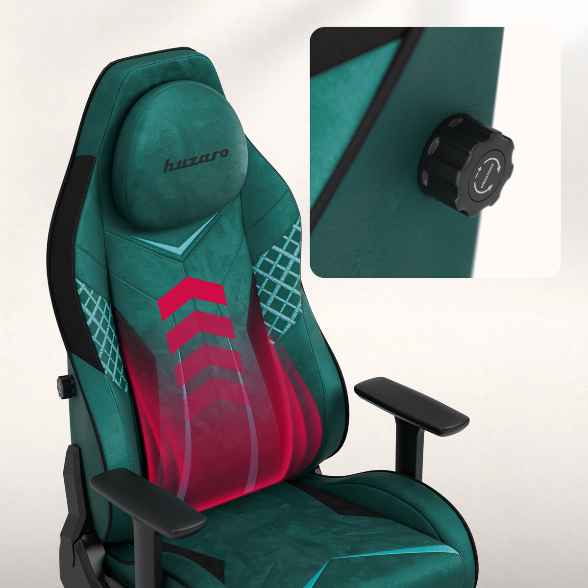 Huzaro Force 8.3 Green suede gaming chair
