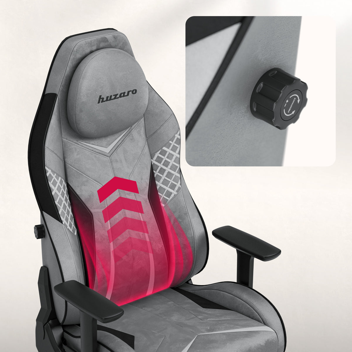 Huzaro Force 8.3 Grey suede gaming chair