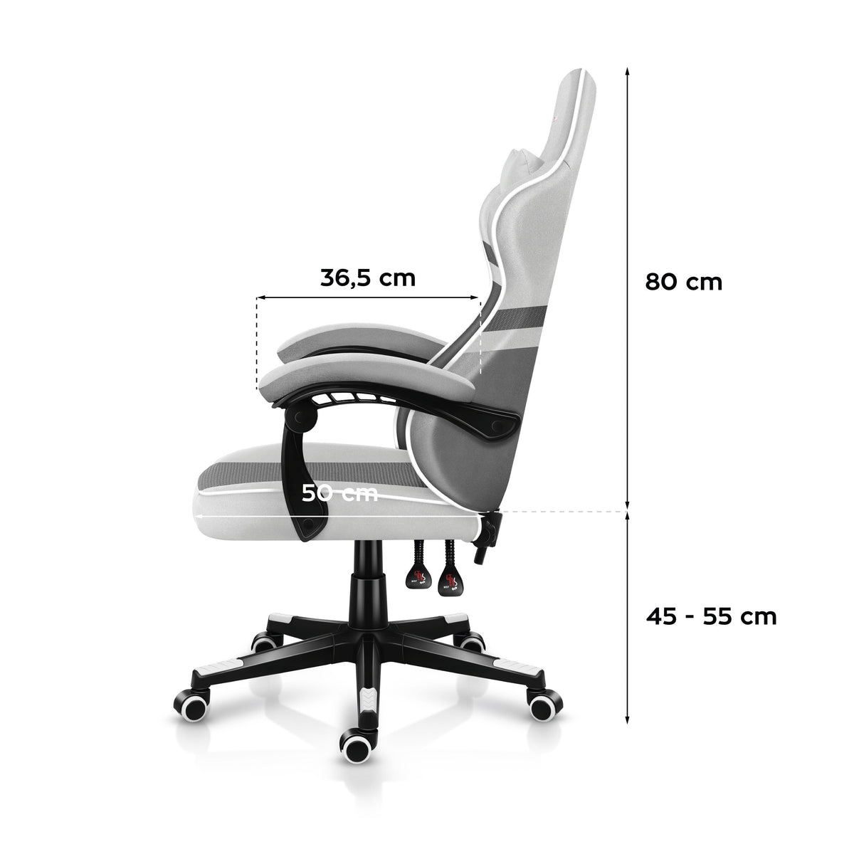 HUZARO FORCE 4.4 White Mesh gaming chair