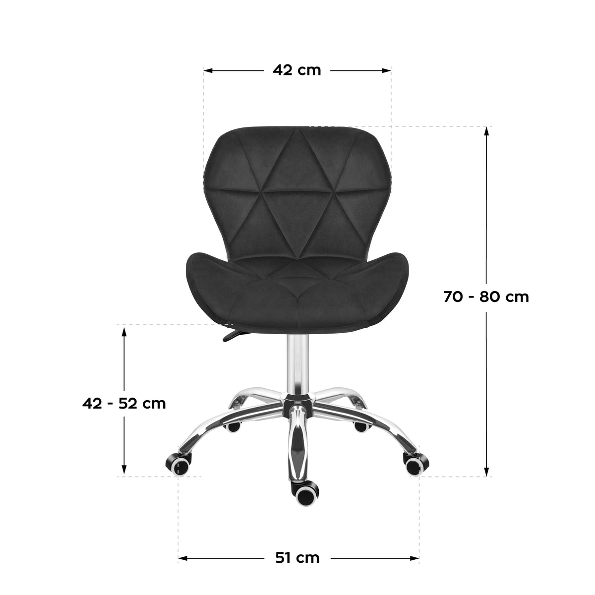 Mark Adler Future 3.0 black velour swivel chair