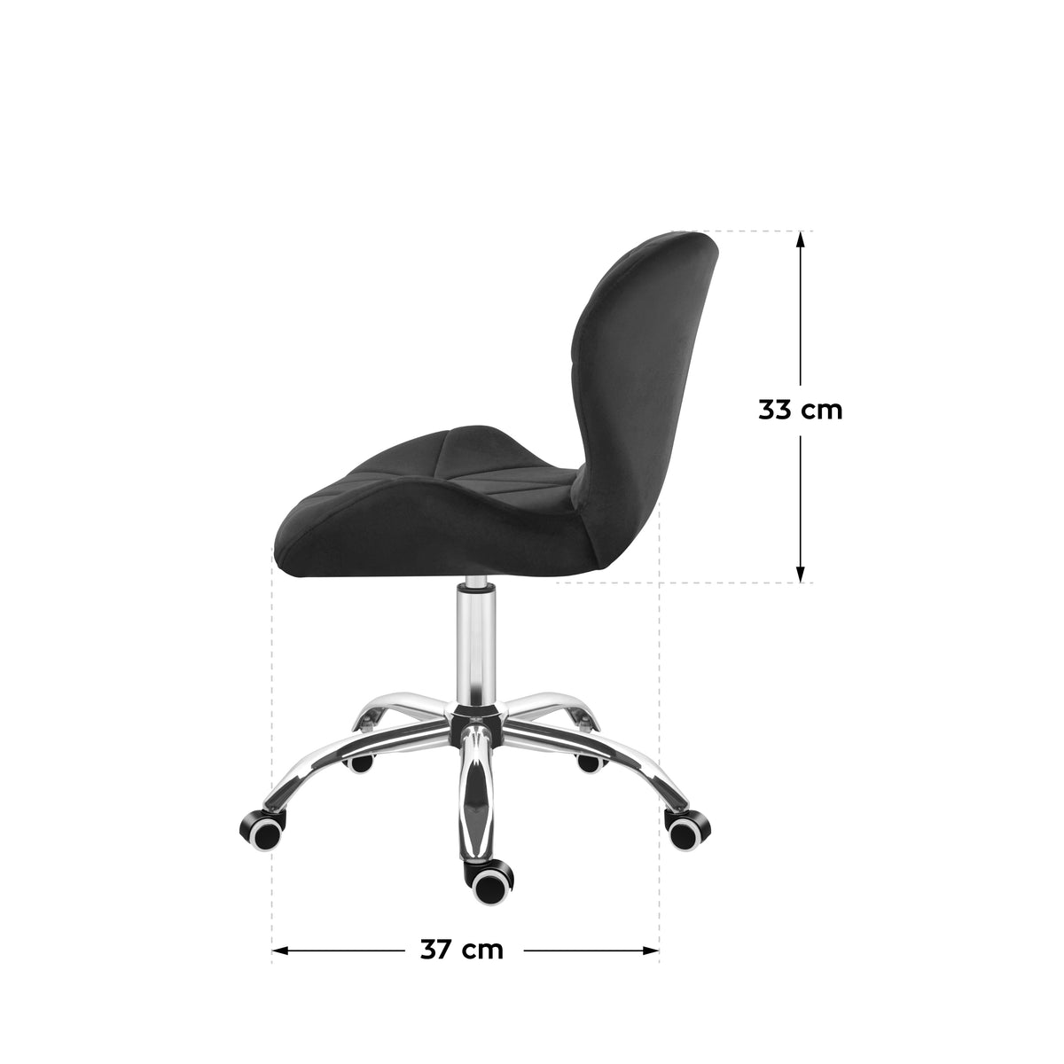 Mark Adler Future 3.0 black velour swivel chair